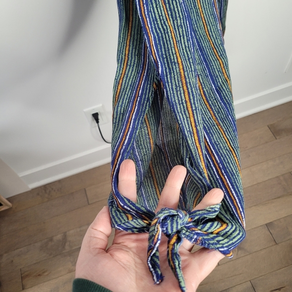 Urban Outfitters Rambaugh striped tube top wide leg jumpsuit size Medium - Picture 7 of 9